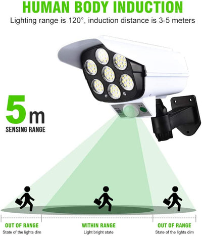 Lampe solaire sous forme camera de surveillance